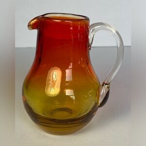 Ruby Red Amberina Mini Glass Pitcher Creamer